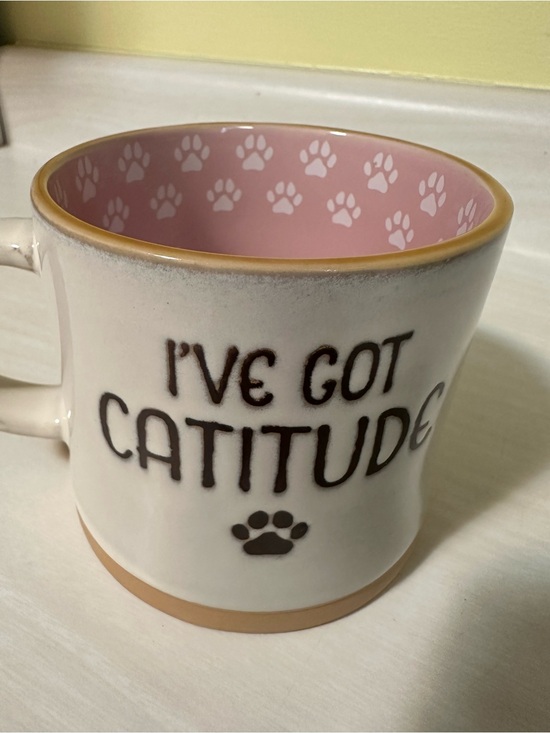 Spectrum Designz Other - I've Got Cattitude Pink Accent Ceramic Coffee Mug